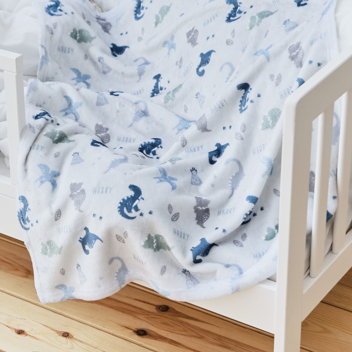 Personalised and Dinosaur Fleece Blanket