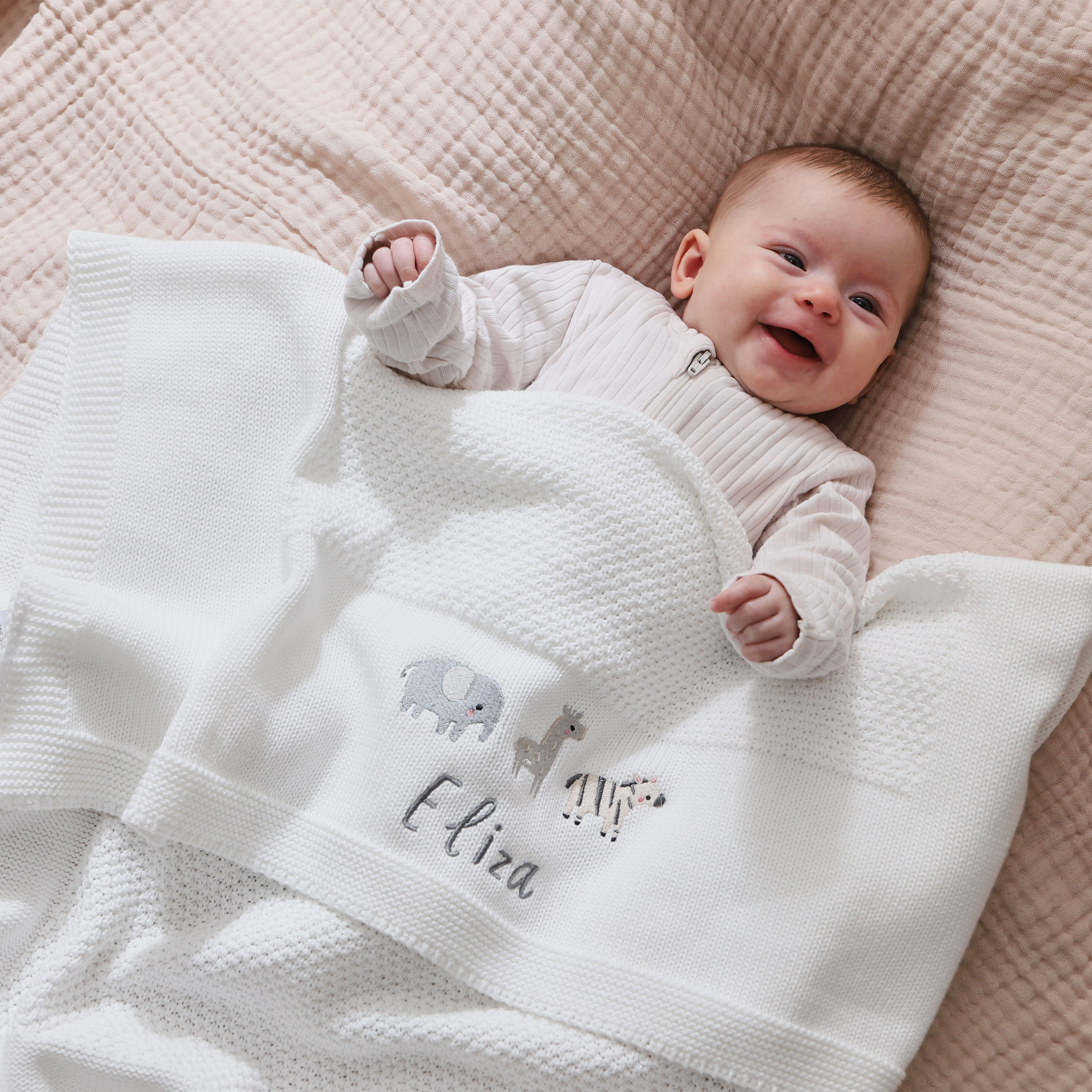 Personalised Born to be Loved Ivory Shawl