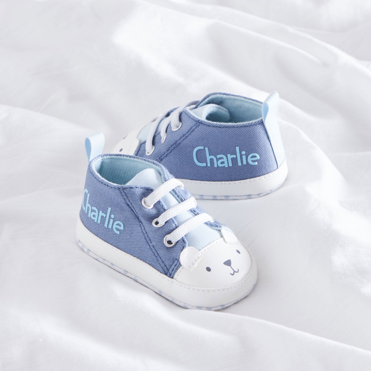 Personalised Bear High Top Trainers