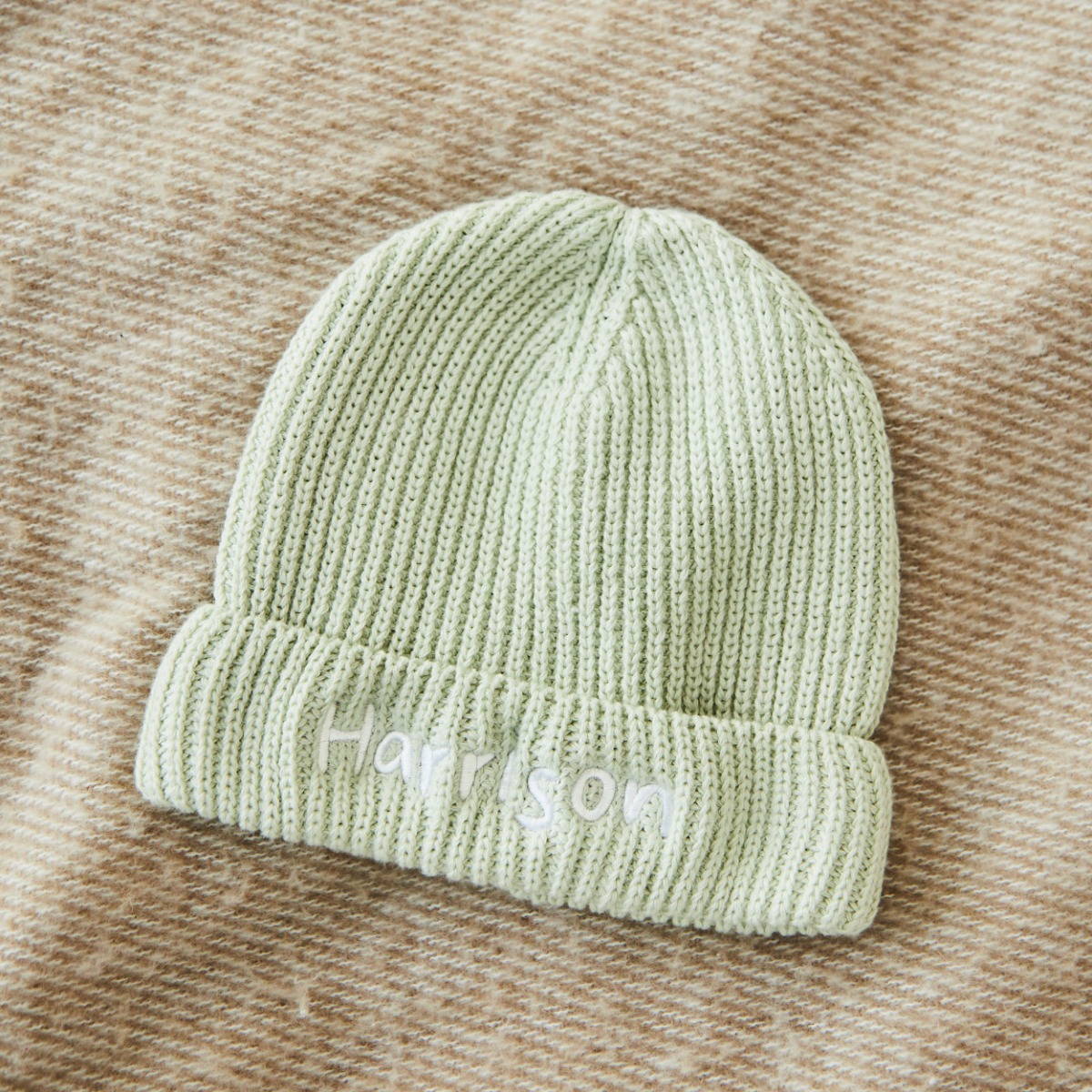 Personalised Sage Beanie