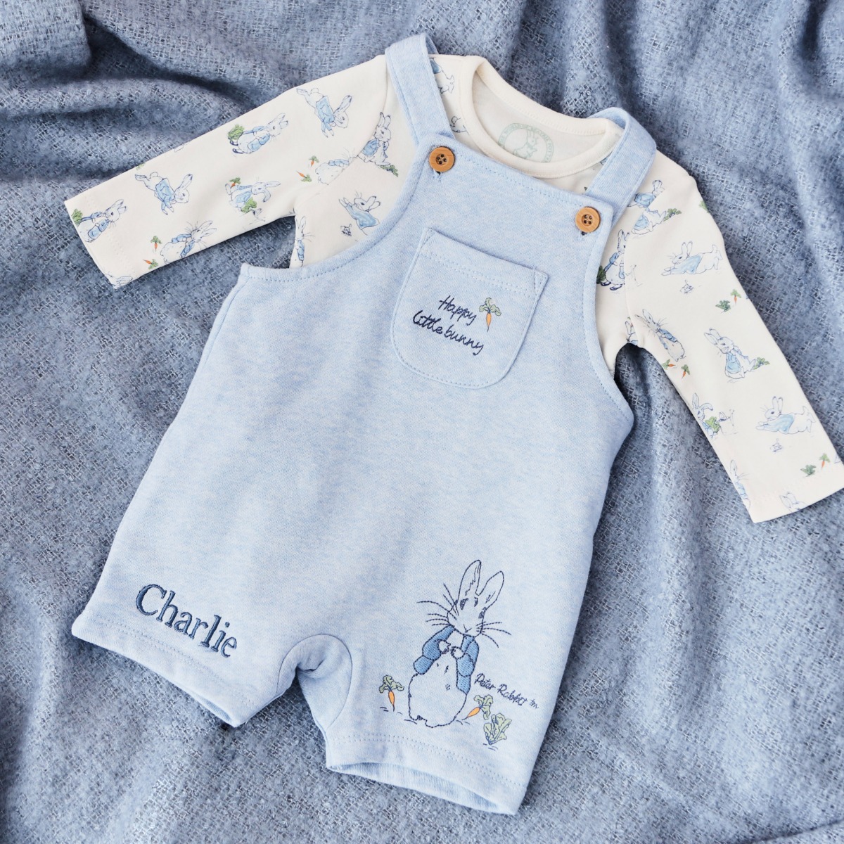 Personalised Peter Rabbit Baby Outfit Set