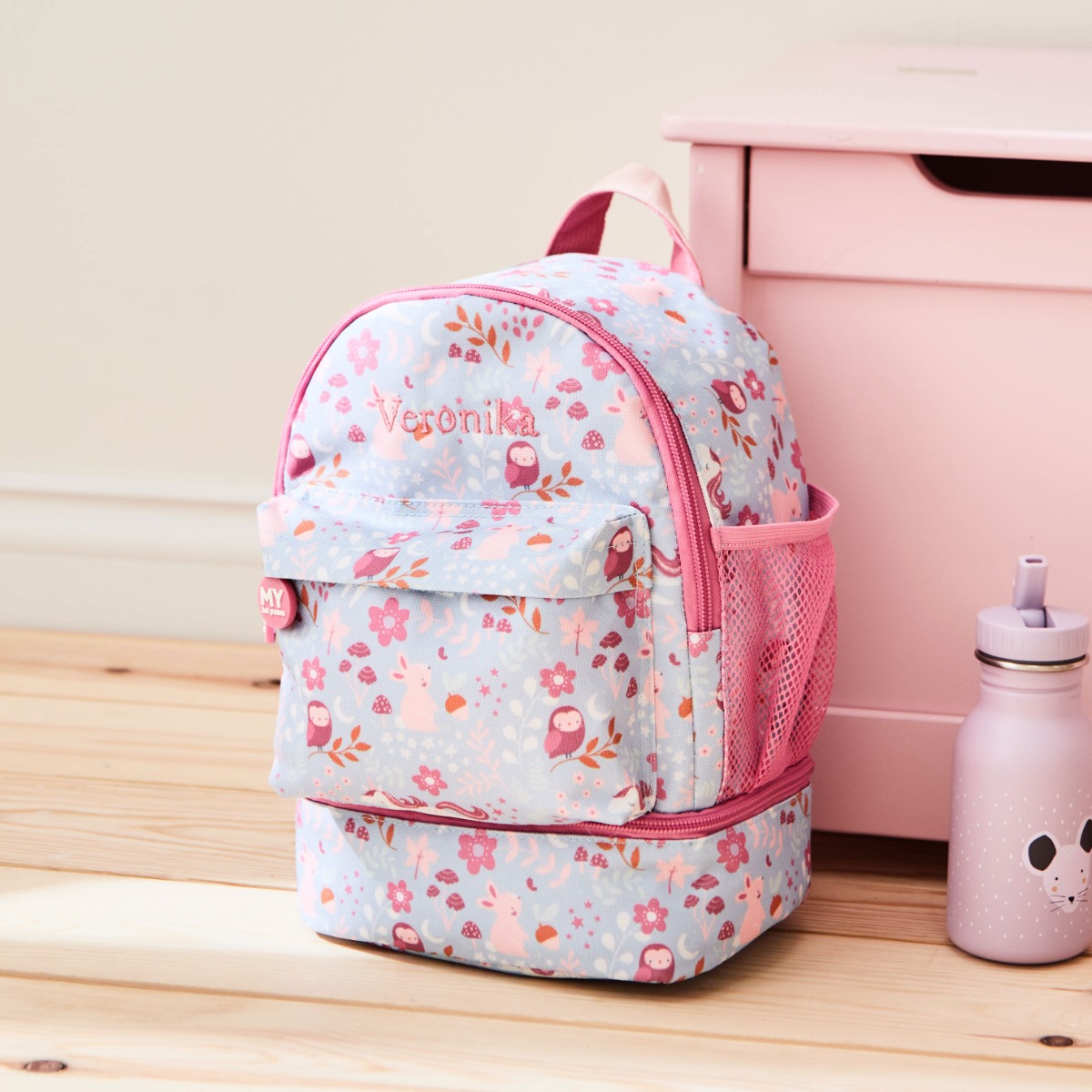 Personalised and Forest Mini Backpack with Compartment