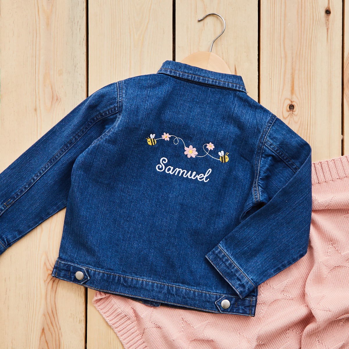 Personalised Bumblebee Denim Jacket 18 Months - 4 Years