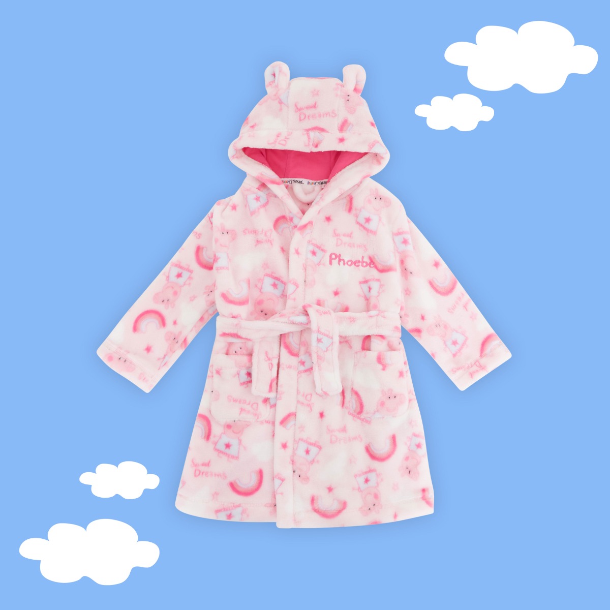 Personalised Peppa Pig Fleece Robe