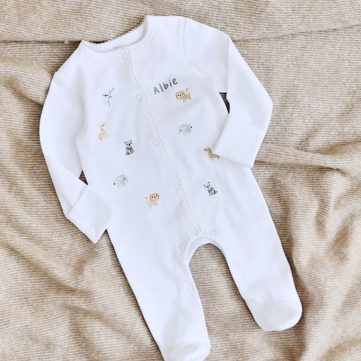 Personalised Born To Be Loved Sleepsuit