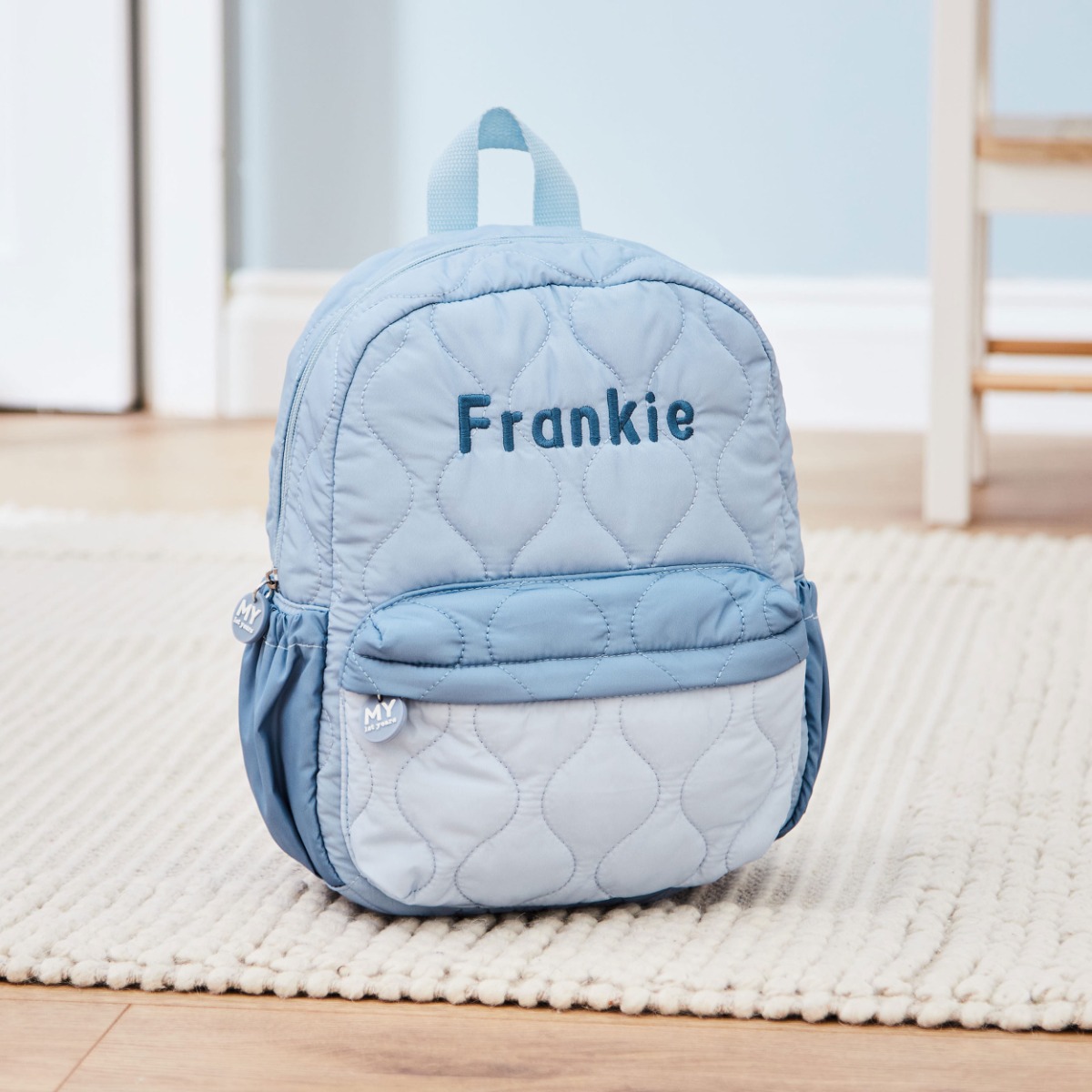 Personalised Quilted Medium Backpack