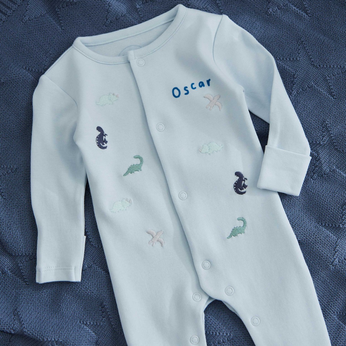 Personalised Dinosaur Sleepsuit