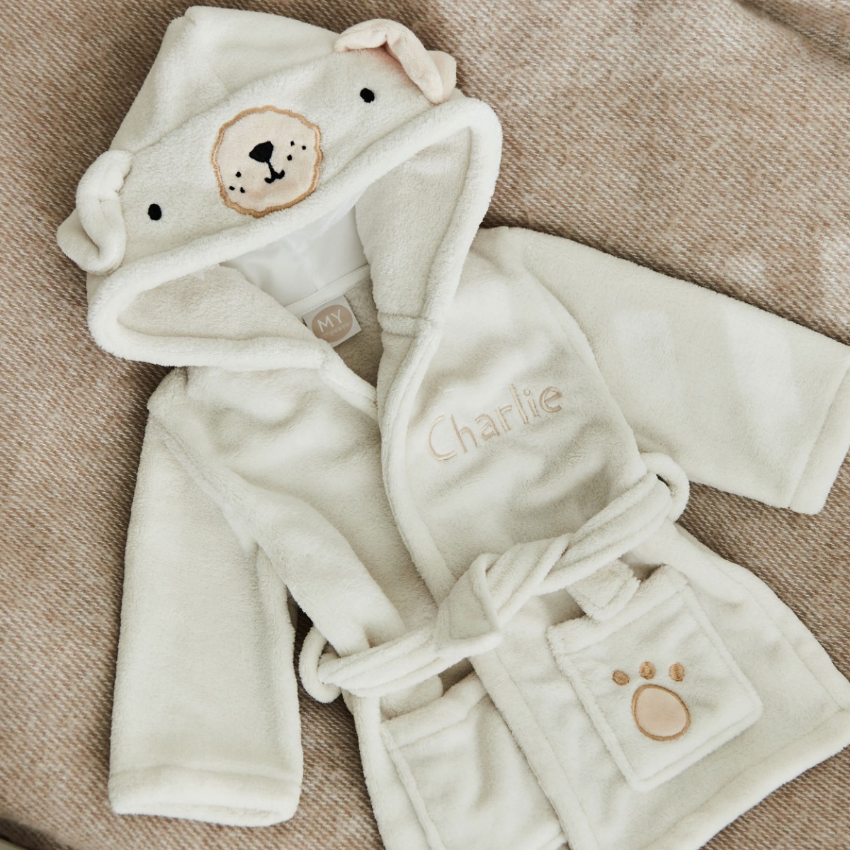 Personalised Puppy Fleece Robe