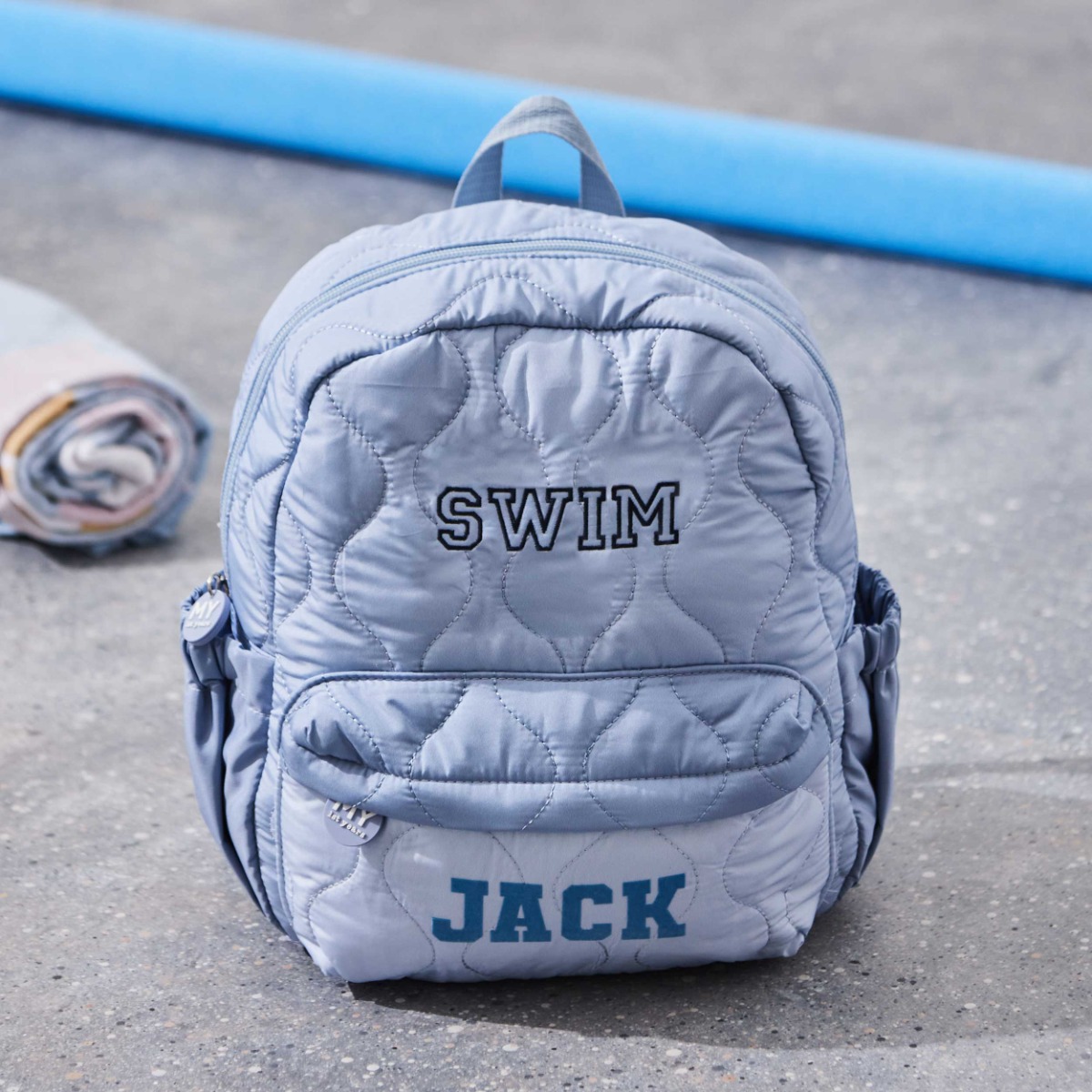 Personalised Swim Quilted Medium Backpack