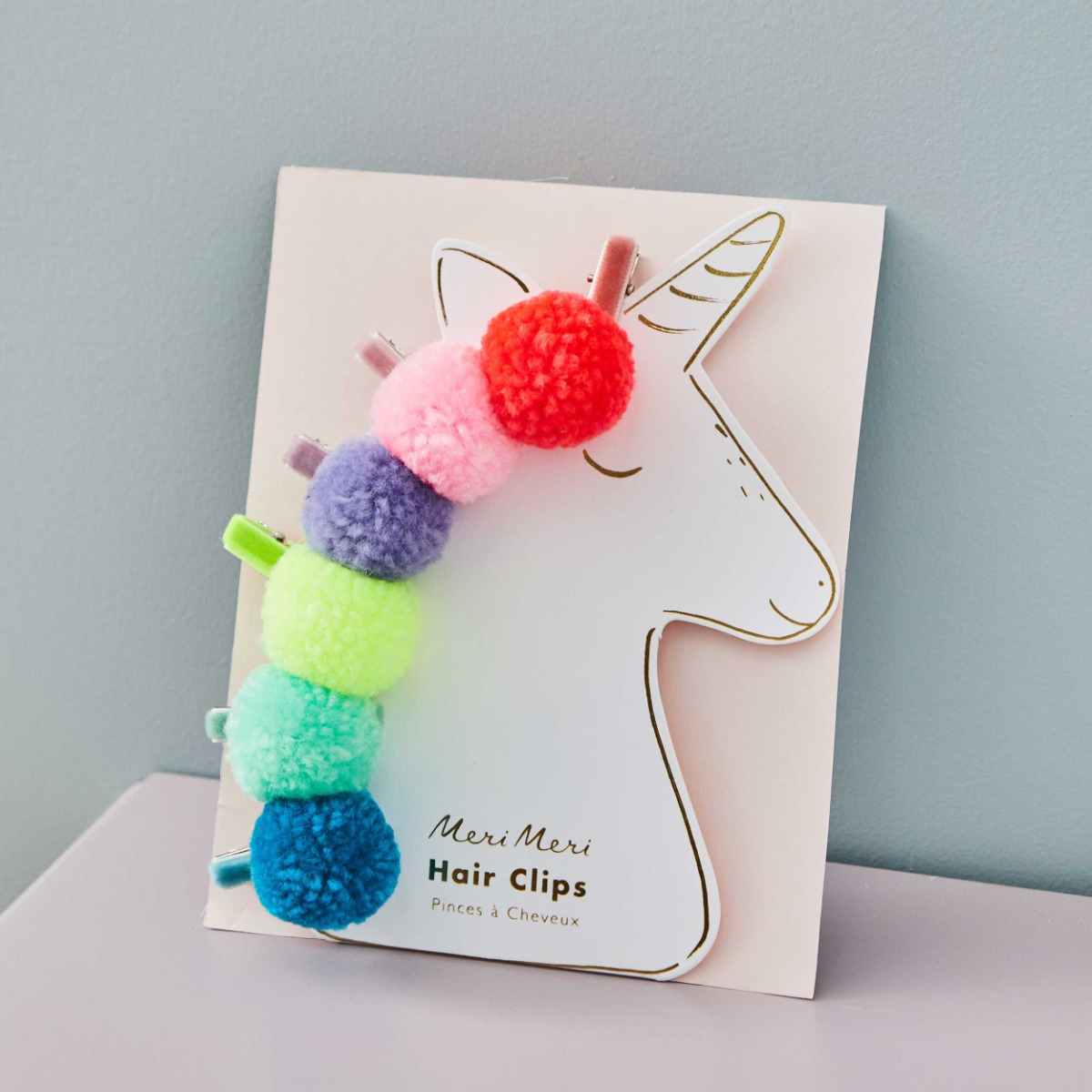 Meri Meri Pom Pom Unicorn Hair Clips