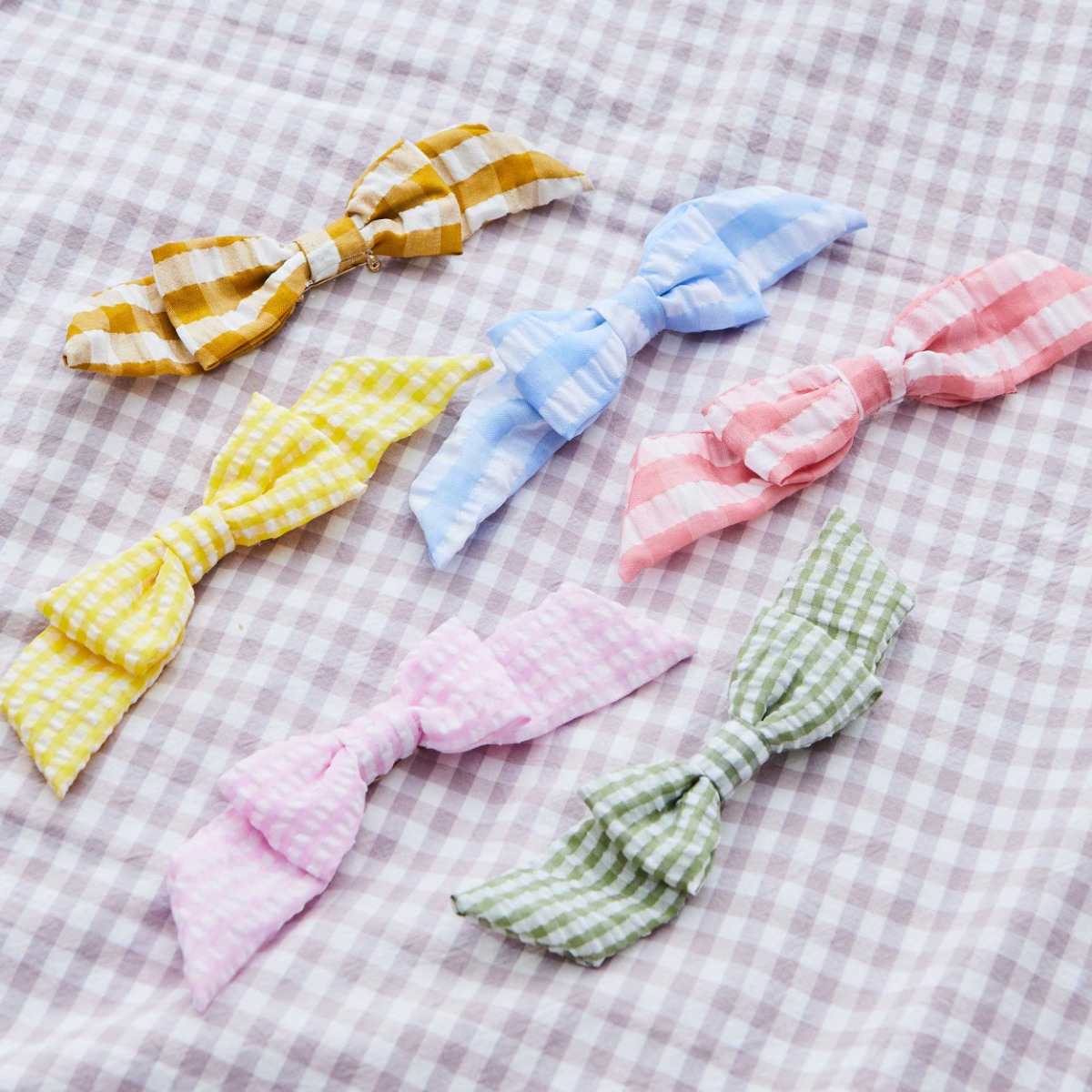 Meri Meri Gingham Bows Hair Clips