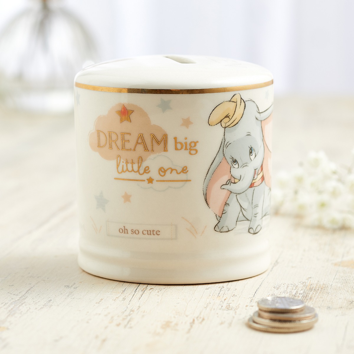 Personalised Disney Dumbo Ceramic Money Box