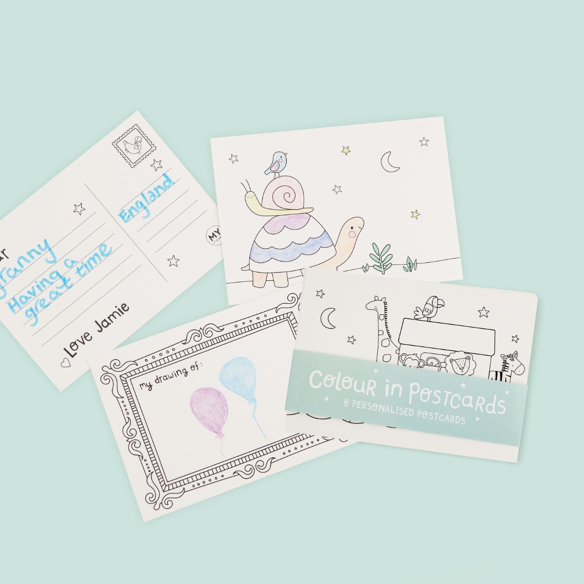 Personalised Colour In Postcard Pack