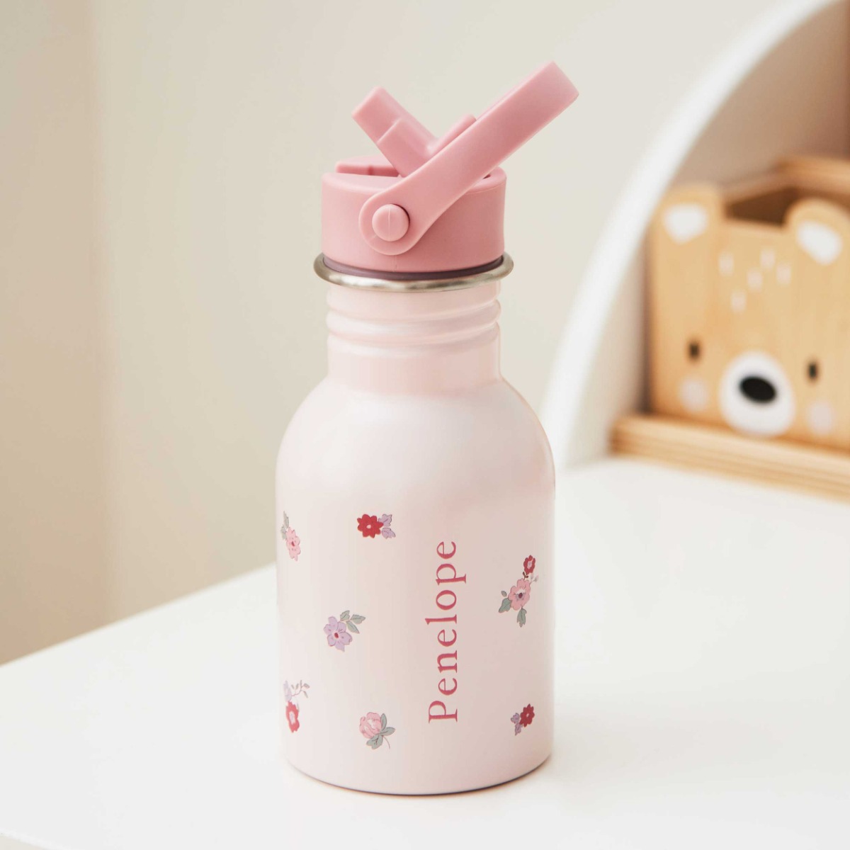 Personalised Floral Water Bottle