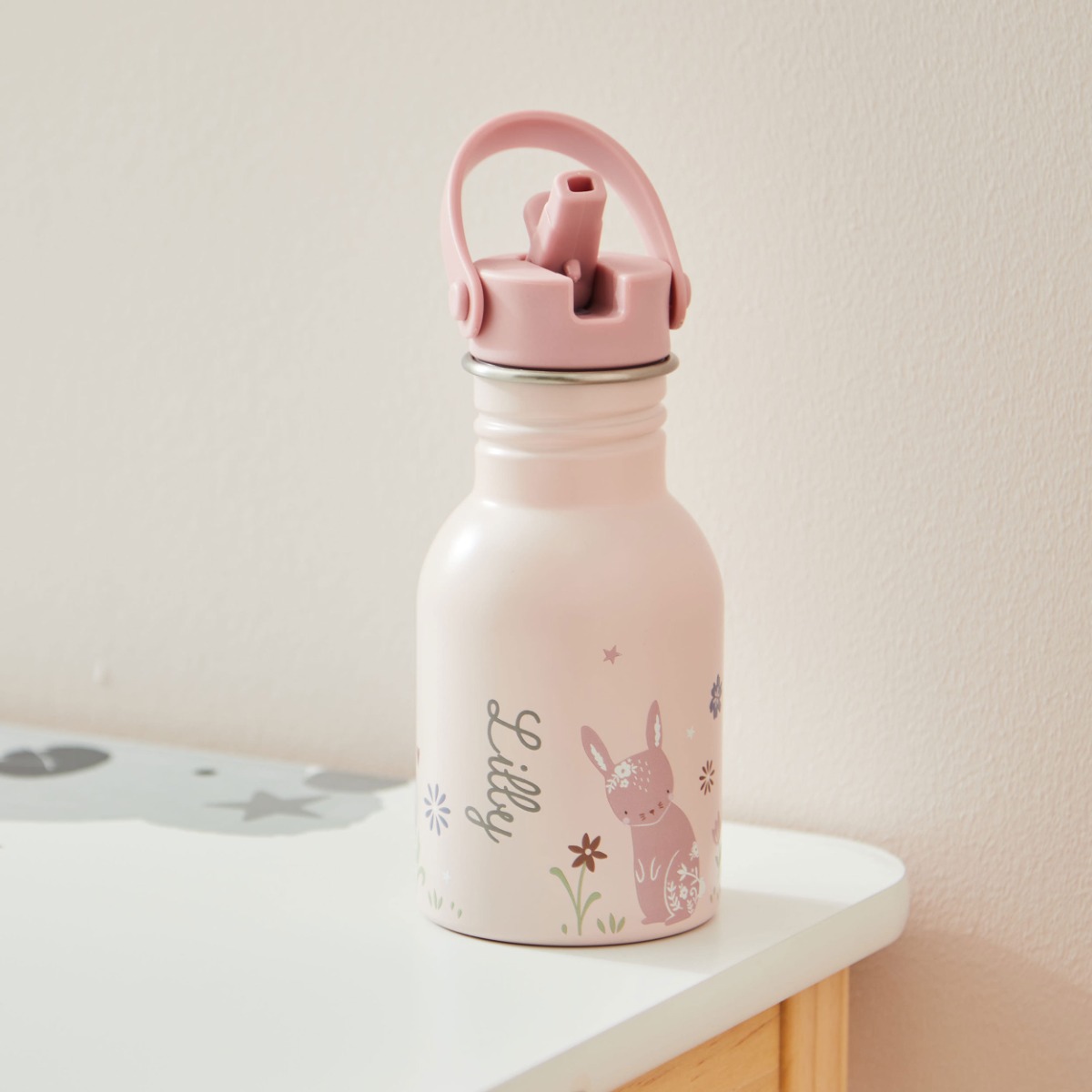 Personalised Bunny 350ml Water Bottle