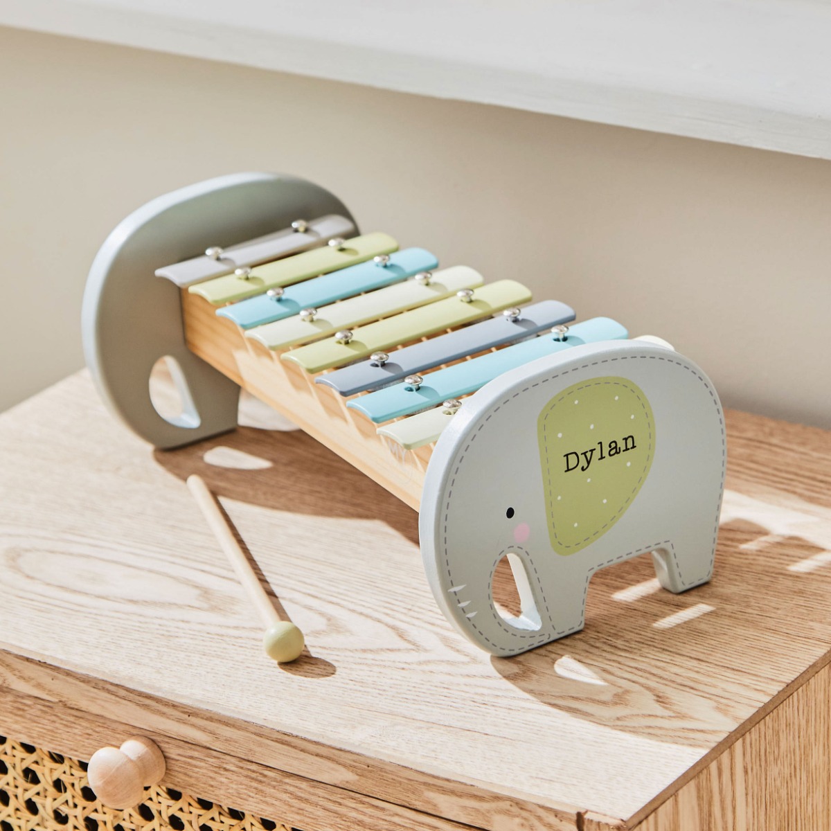 Personalised Elephant Wooden Xylophone