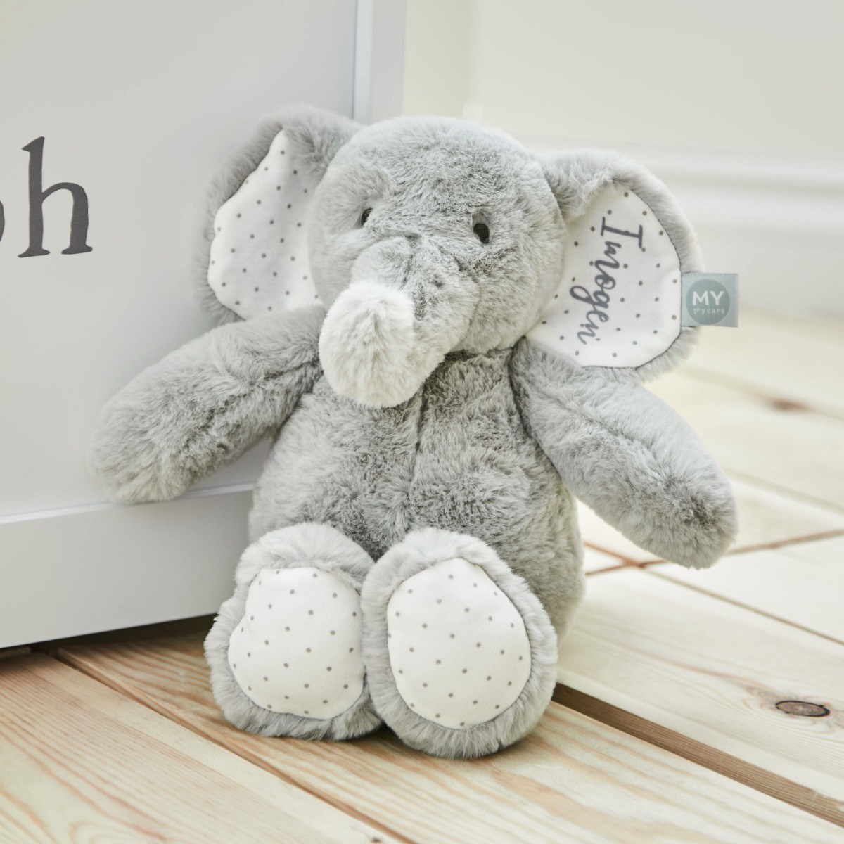 Personalised Light Elephant Soft Toy