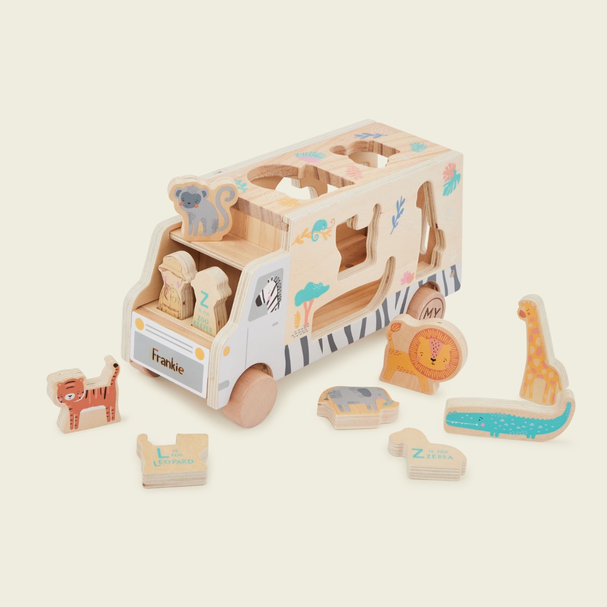 Personalised Safari Shape Sorter