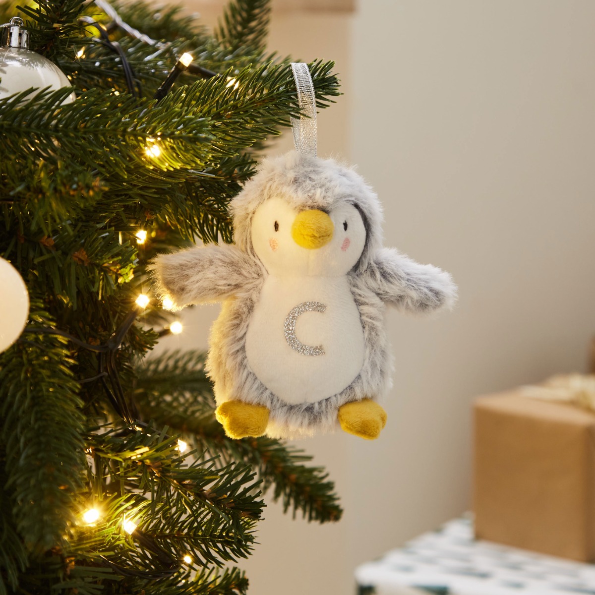 Personalised Mini Penguin Christmas Tree Decoration