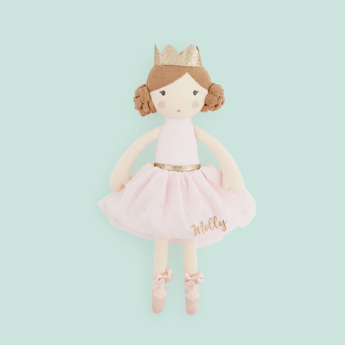 Personalised Light Brown Hair Ballerina Doll