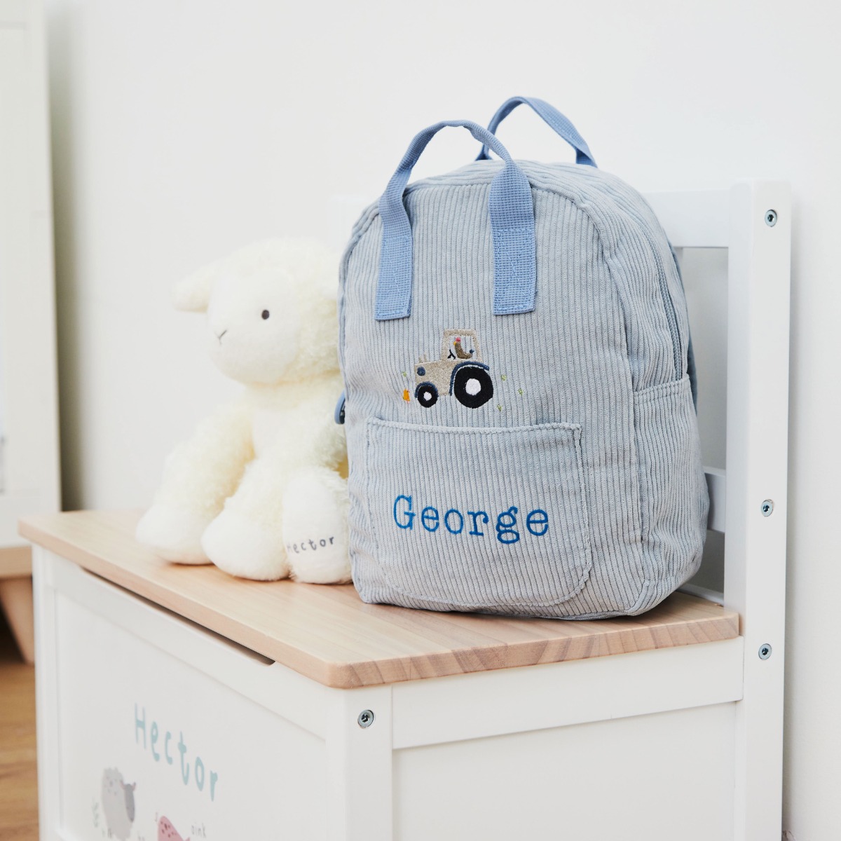 Personalised Farmyard Design Cord Mini Backpack