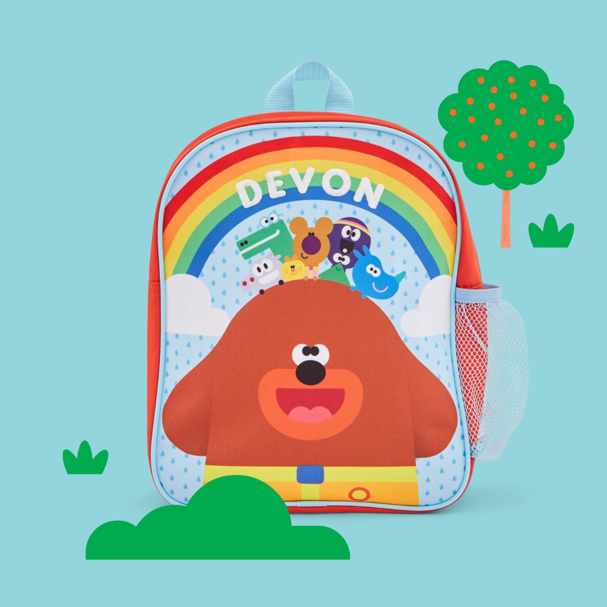 Personalised Hey Duggee Rainbow Design Backpack