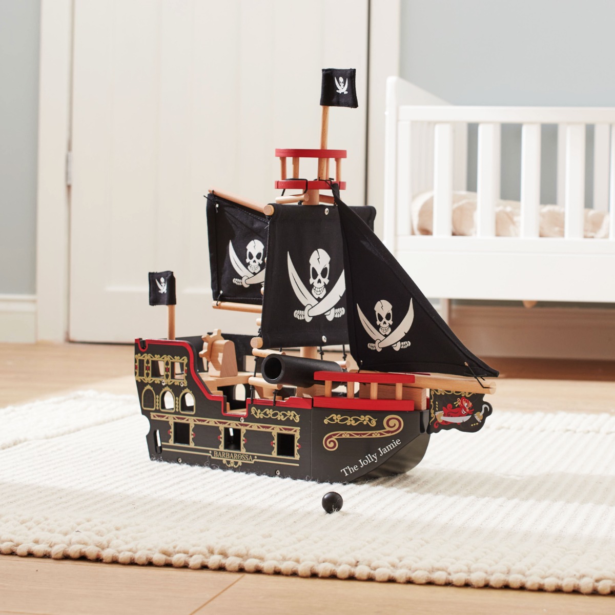 Personalised Le Toy Van Barbarossa Pirate Ship