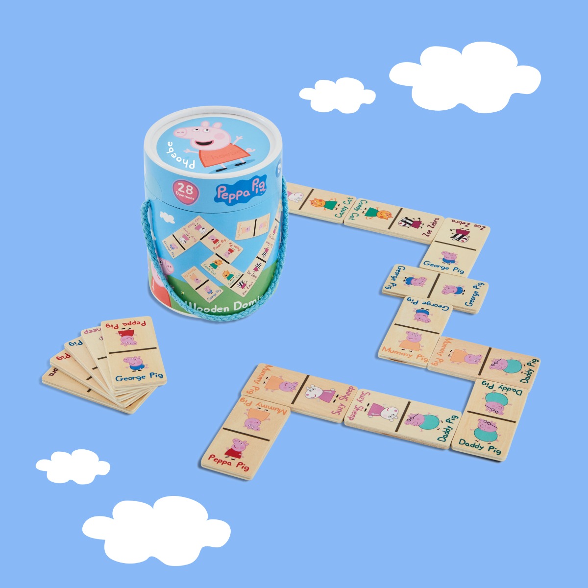 Personalised Peppa Pig Wooden Dominoes