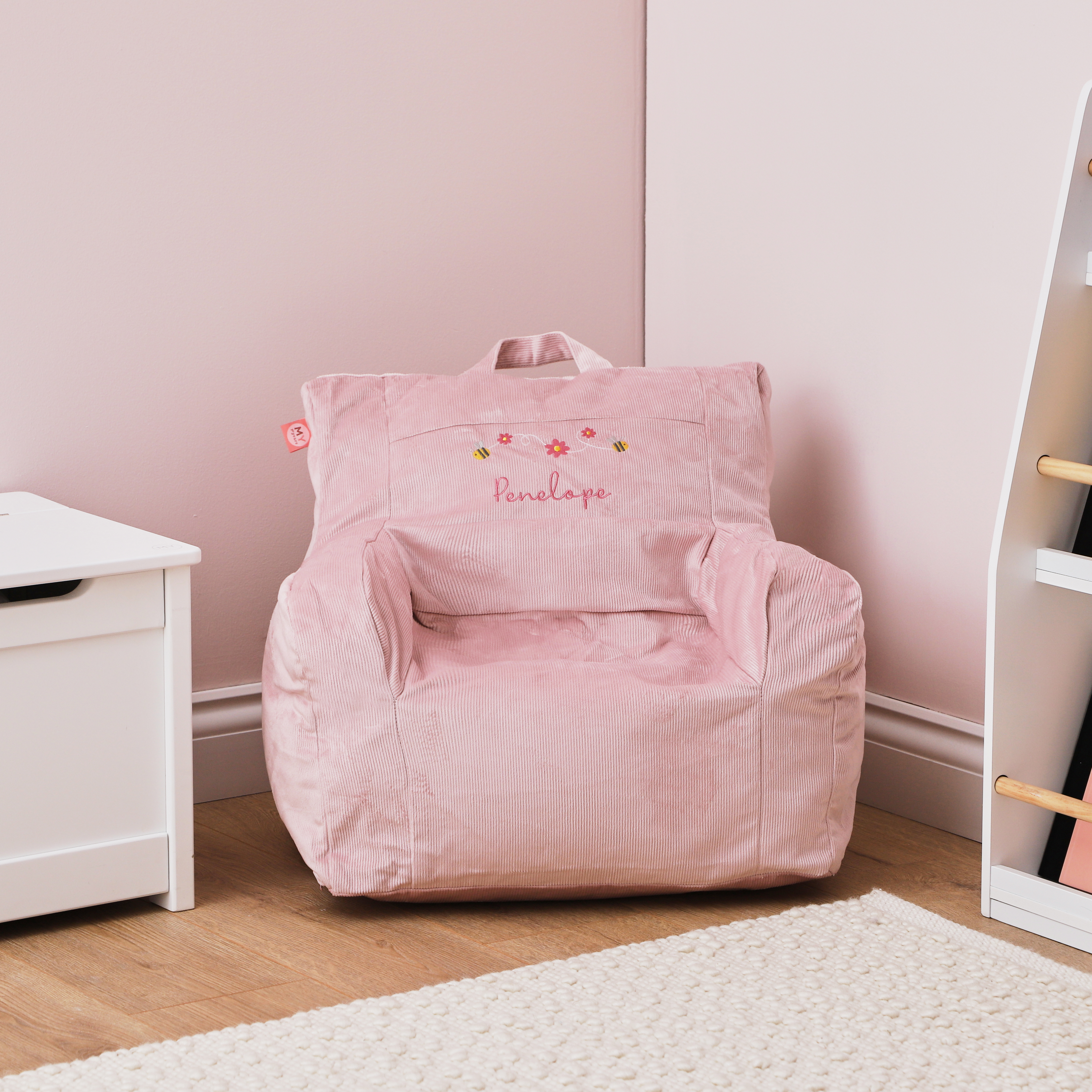 Personalised Bumblebee Cord Bean Bag Chair