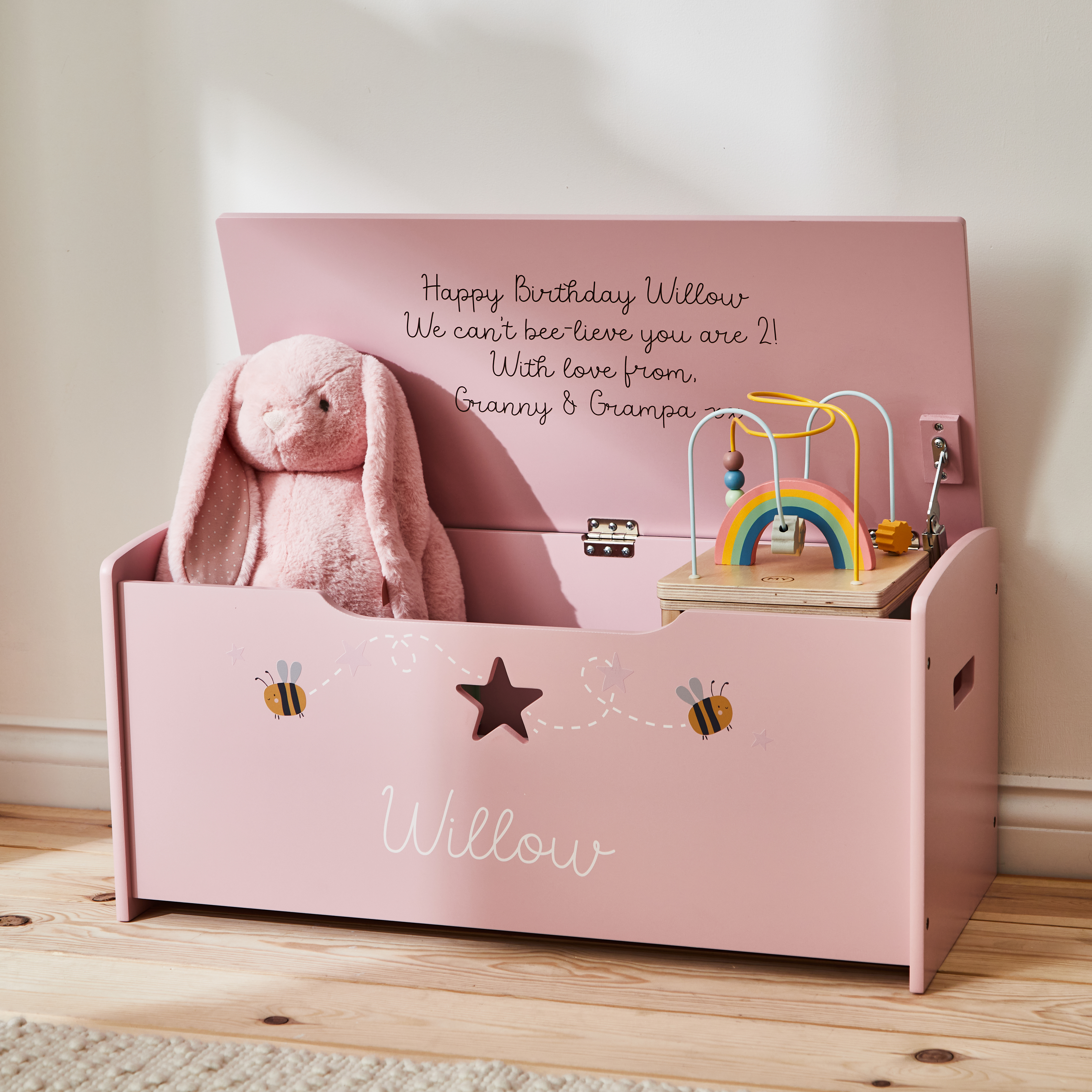 Personalised Large Bee Toy Box