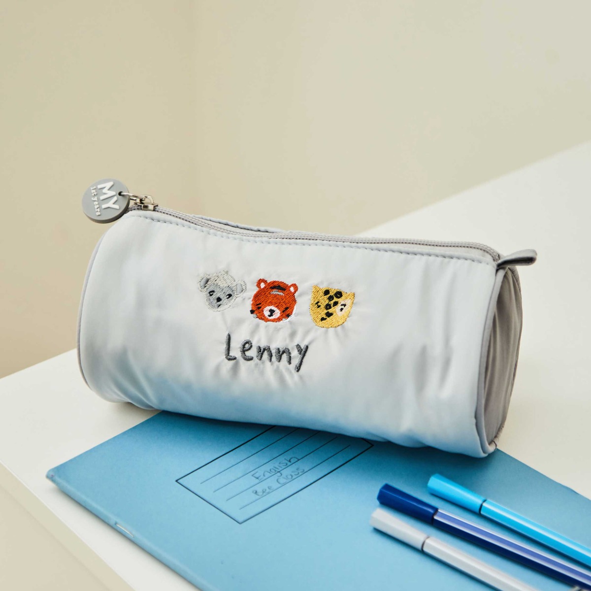 Personalised Safari Embroidered Pencil Case