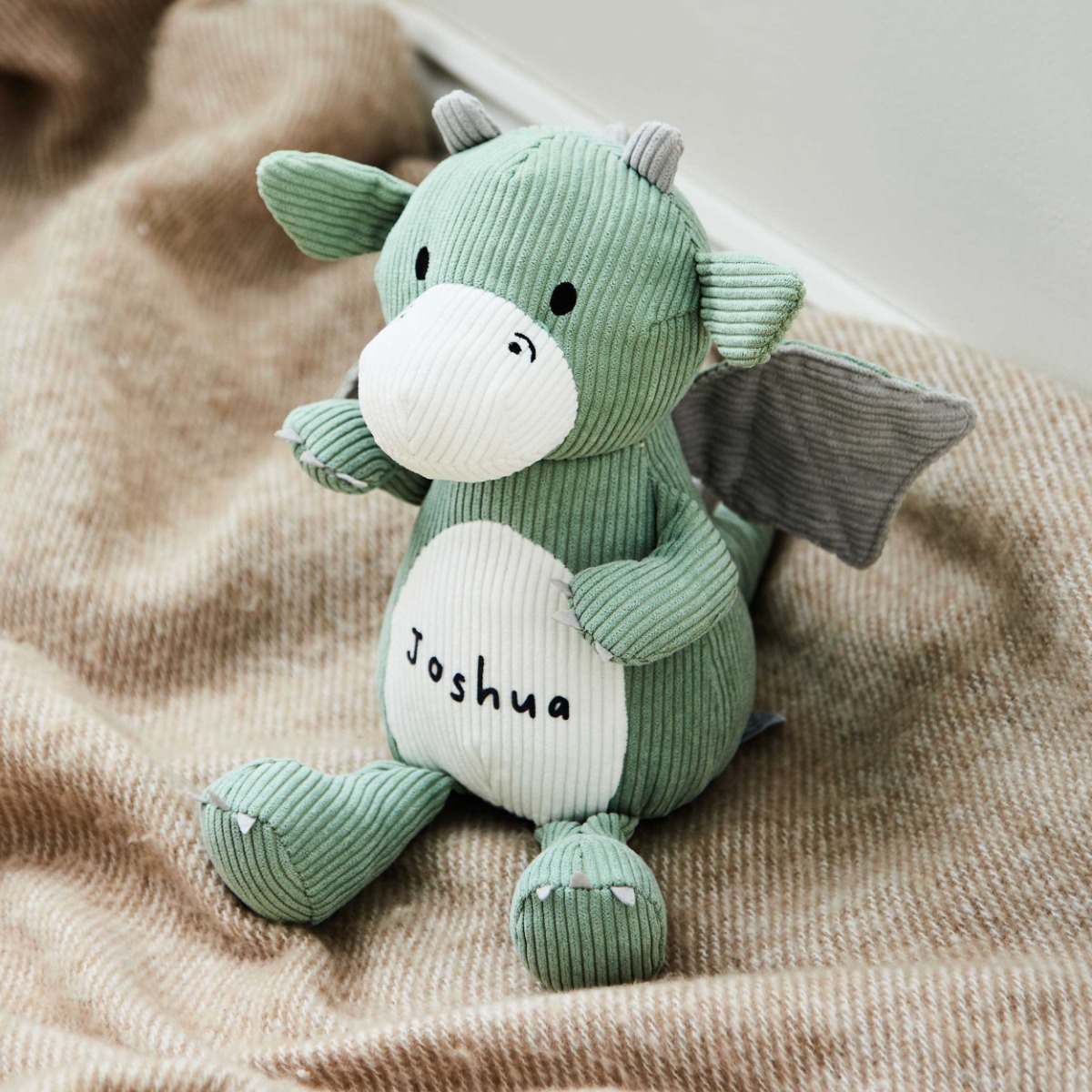 Personalised Cord Dragon Soft Toy