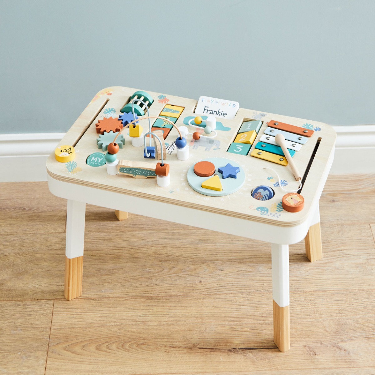 Personalised Wooden Safari Activity Table