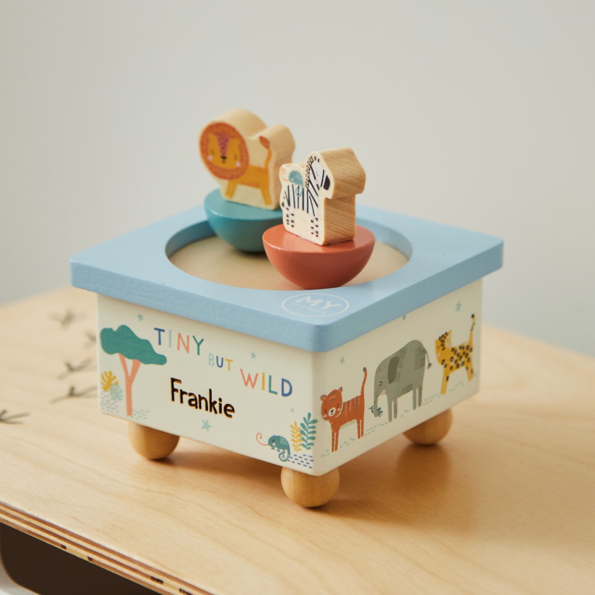 Personalised Safari Wooden Music Box