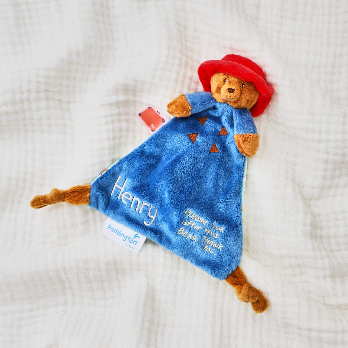 Personalised Paddington Bear Comforter