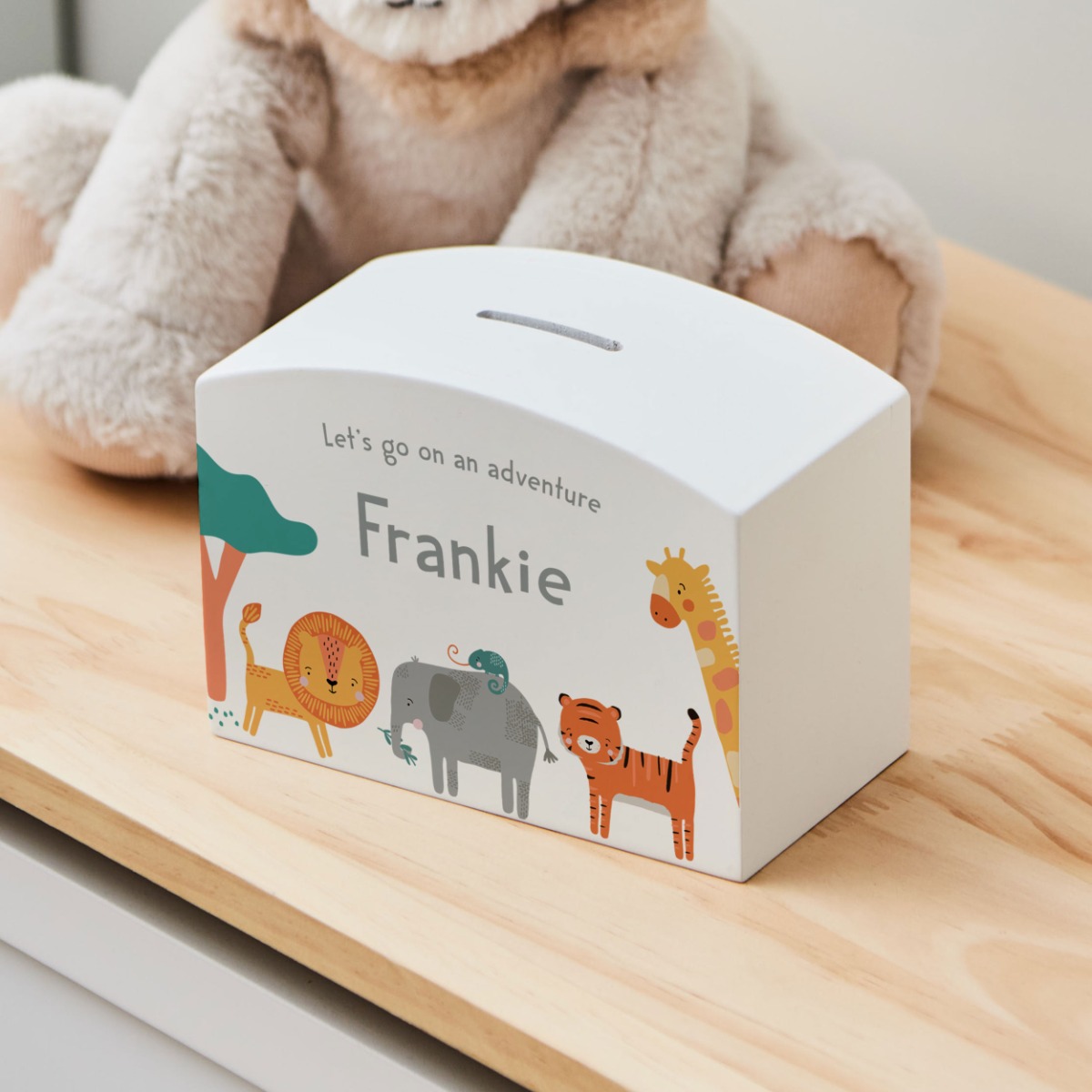 Personalised Safari Money Box