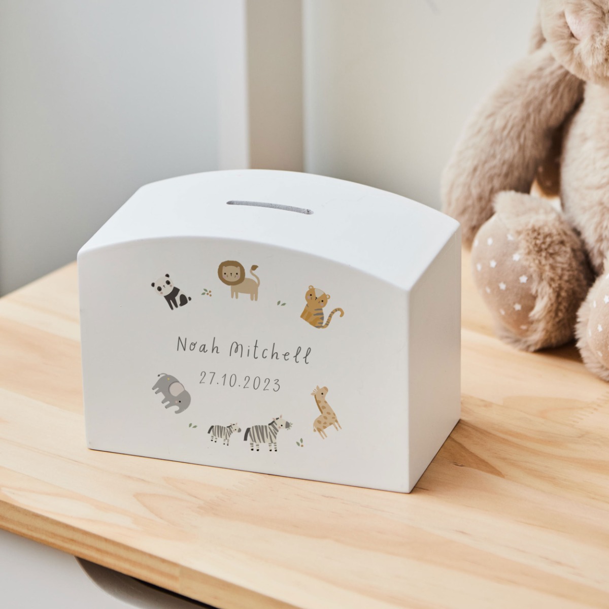 Personalised Born To Be Loved Money Box