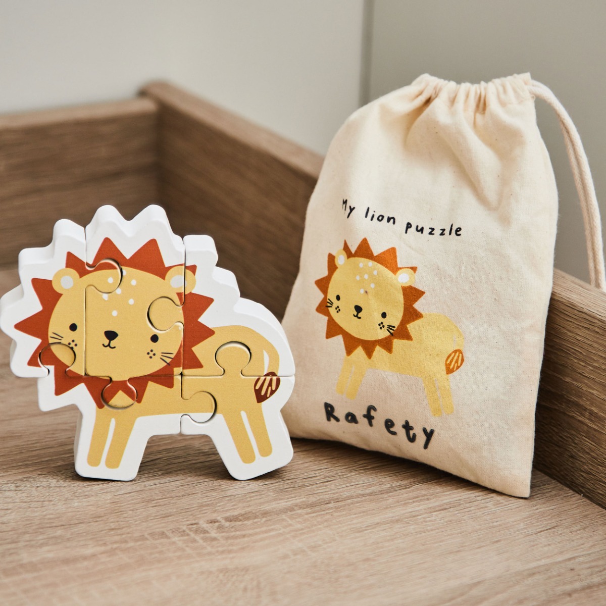 Personalised Lion FSC Wooden Puzzle