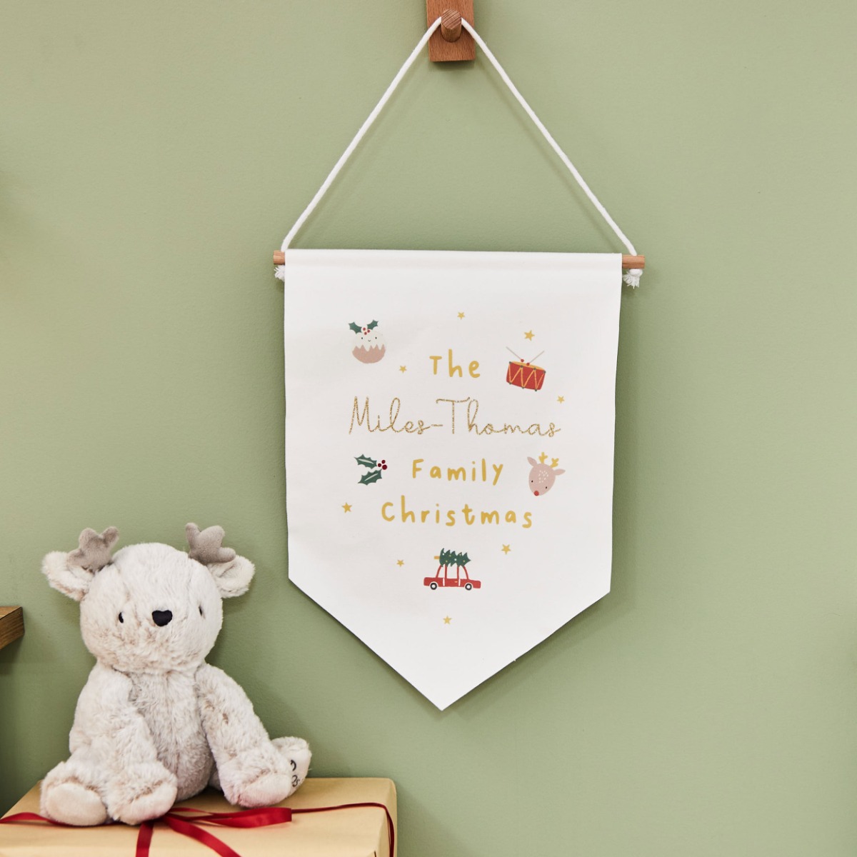 Personalised Family Christmas Wall Hanging