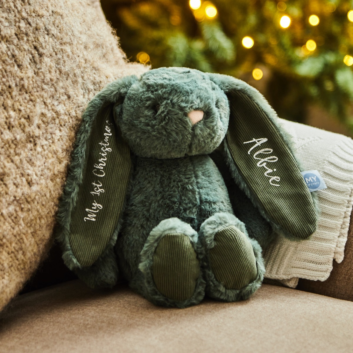 Personalised My 1st Christmas Forest Bunny