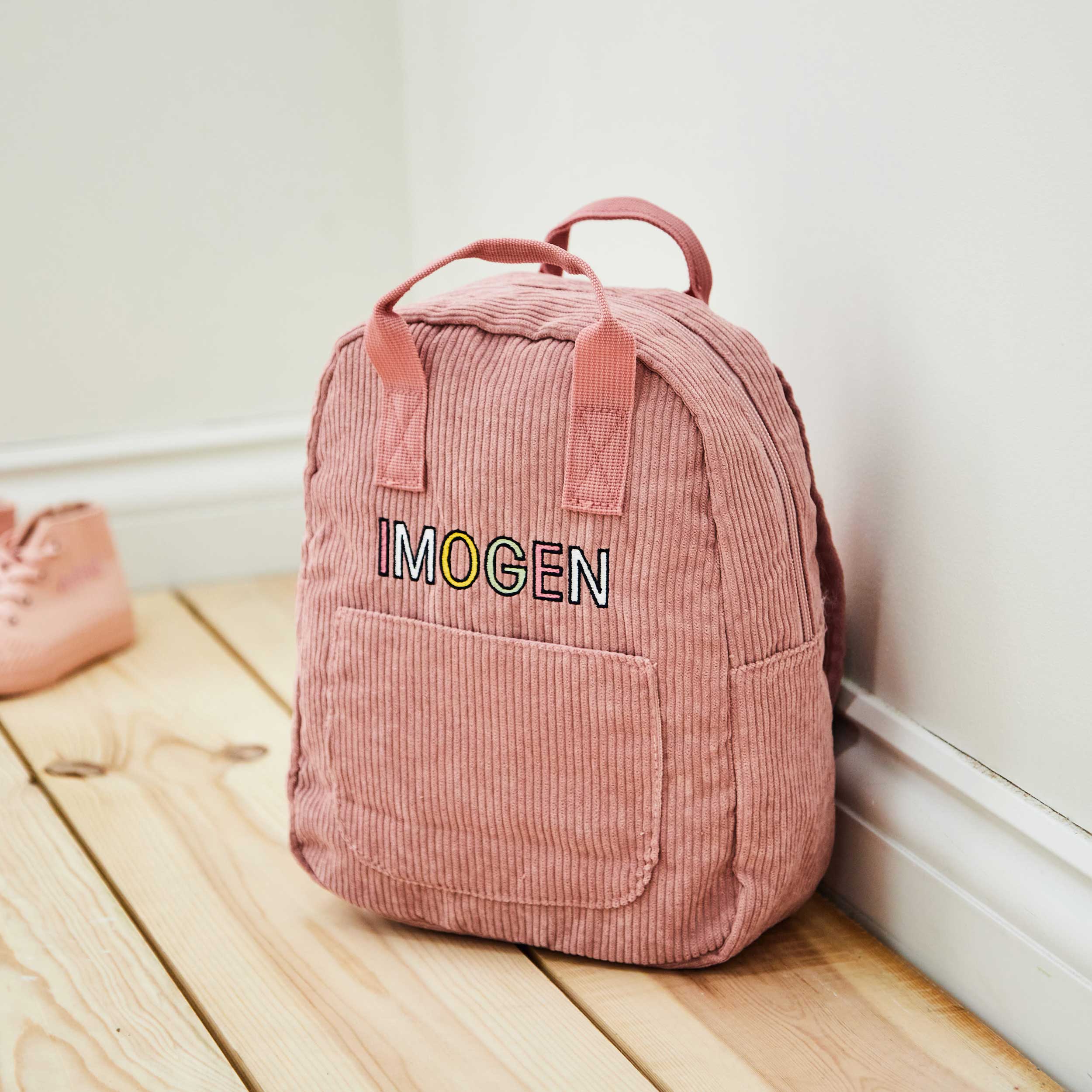 Personalised Letter Patch Cord Backpack