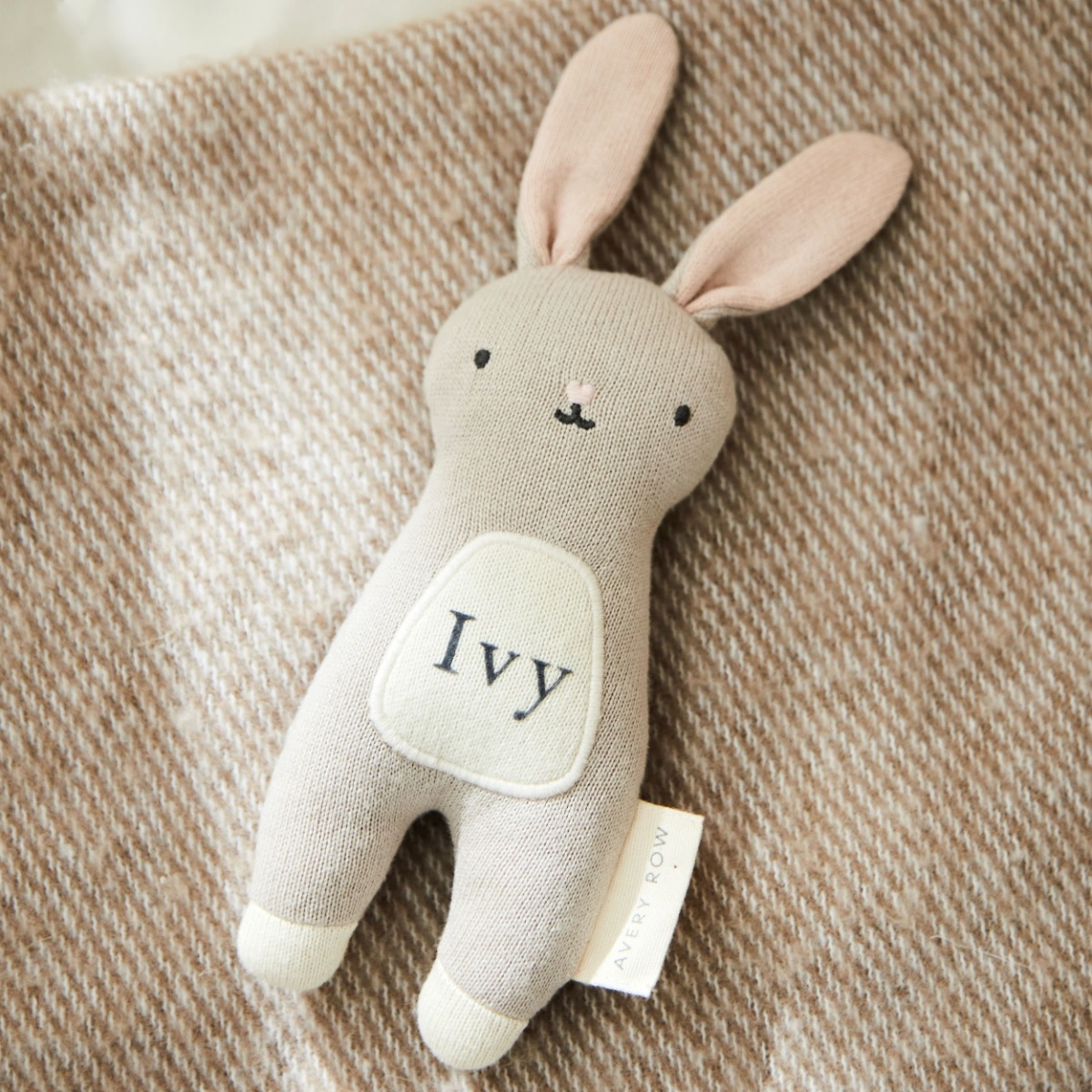 Personalised Avery Blushing Bunny Toy