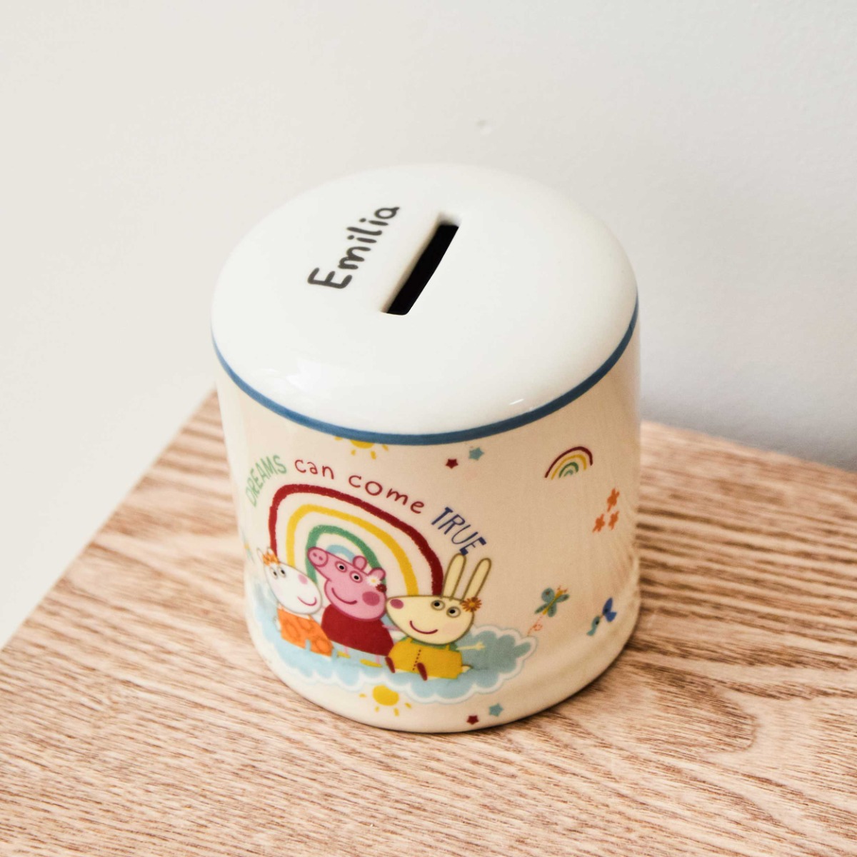 Personalised Peppa Pig Ceramic Money Box