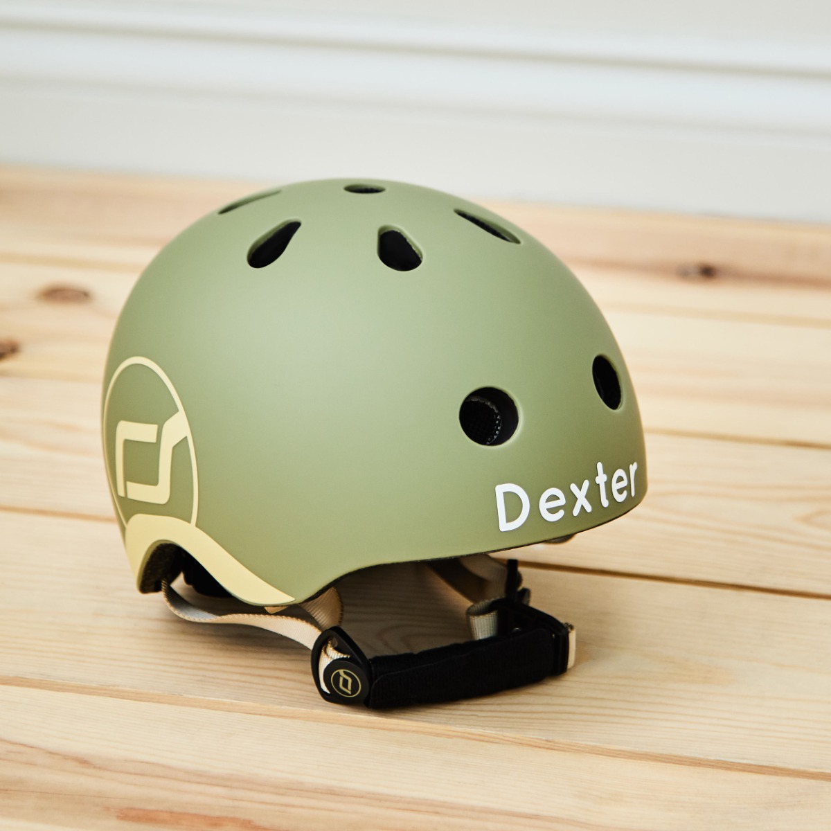 Personalised Scoot and Ride Olive Helmet XXS-S