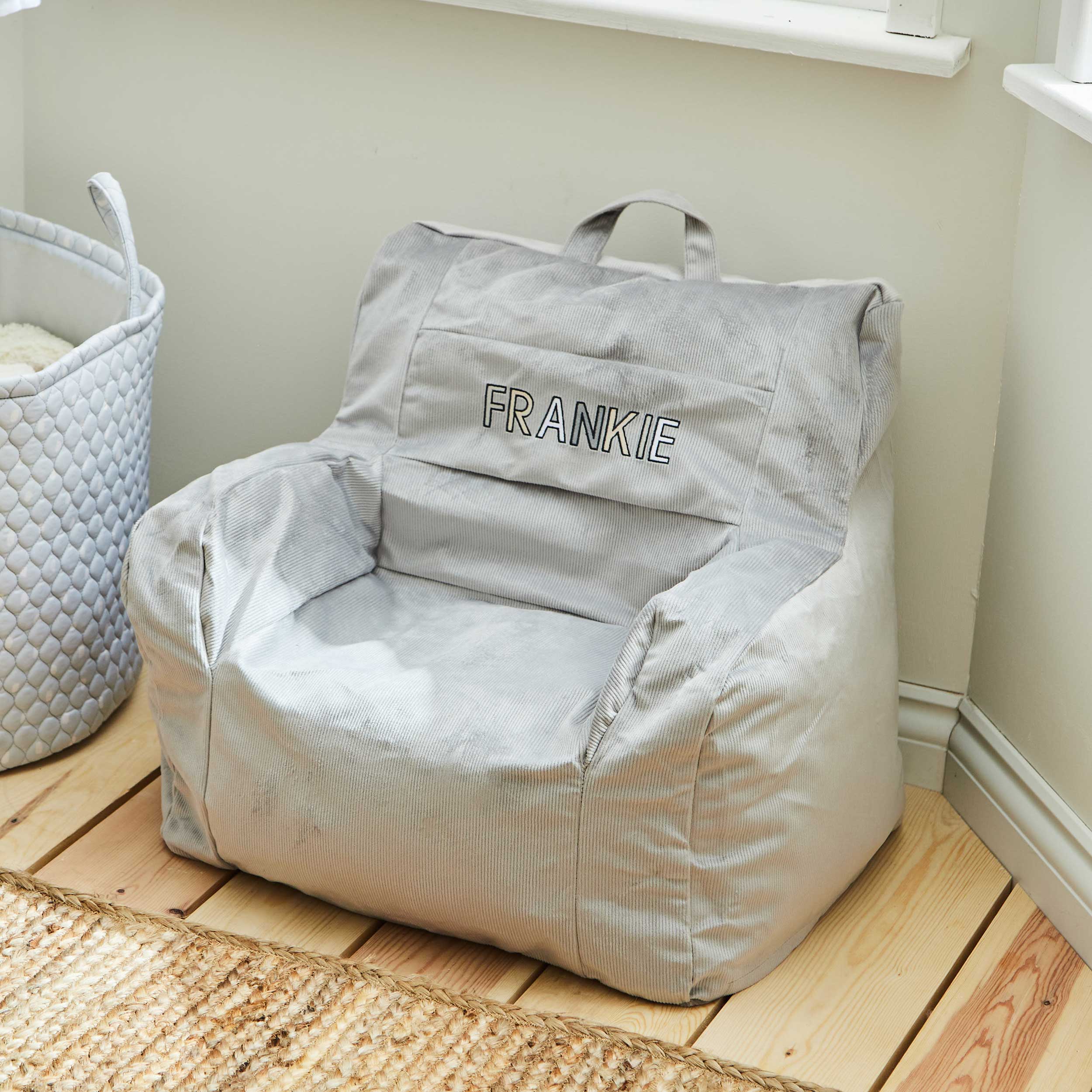 Personalised Pastel Letter Patch Cord Chair