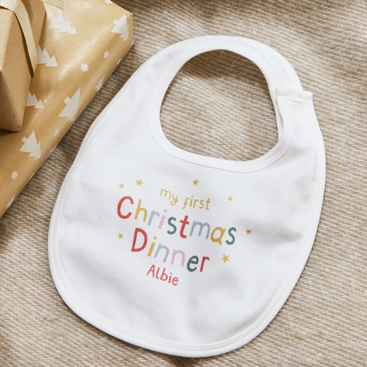 Personalised My First Christmas Dinner Bib