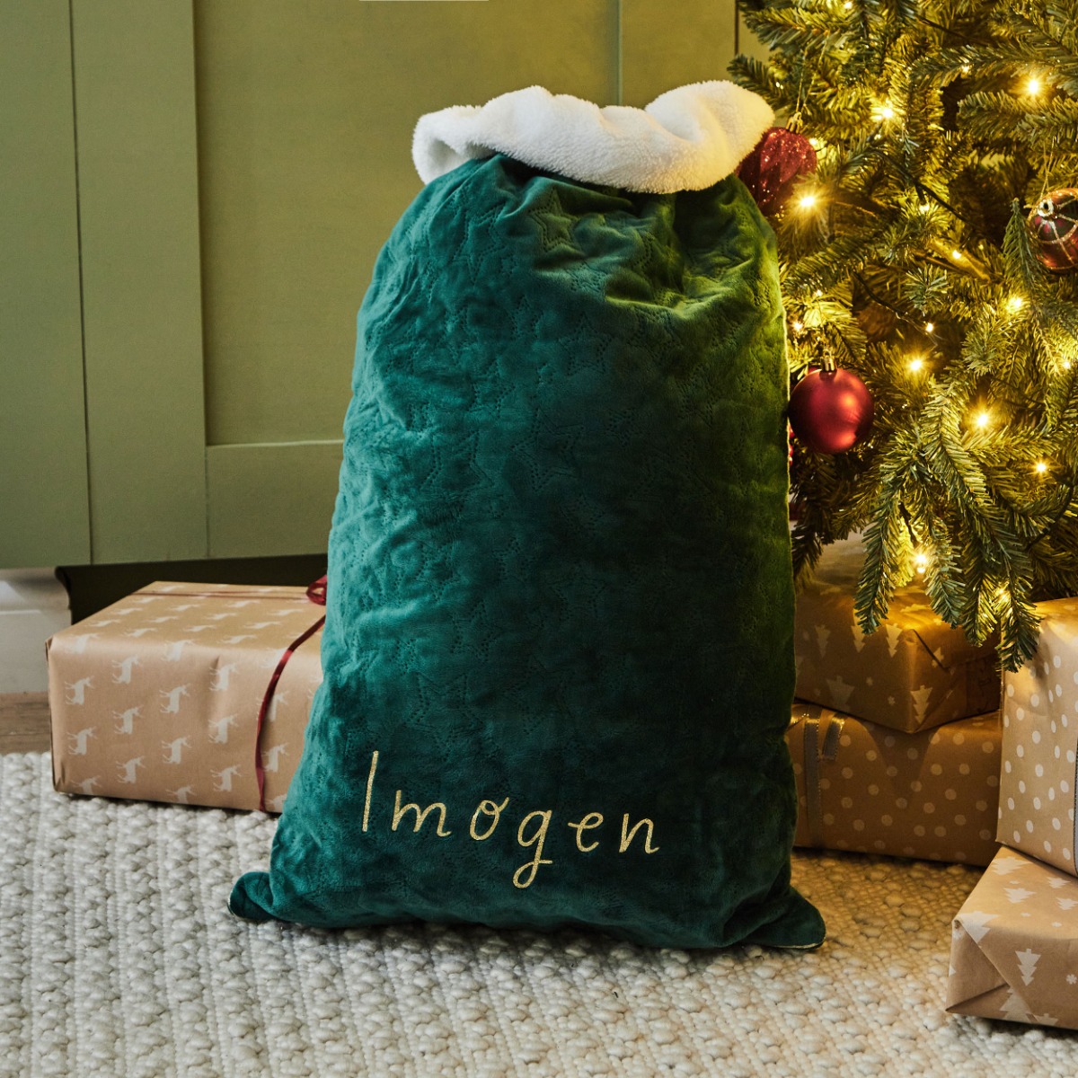 Personalised Velvet Christmas Gift Sack