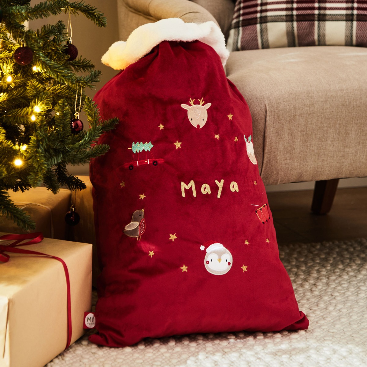 Personalised Plush Christmas Sack