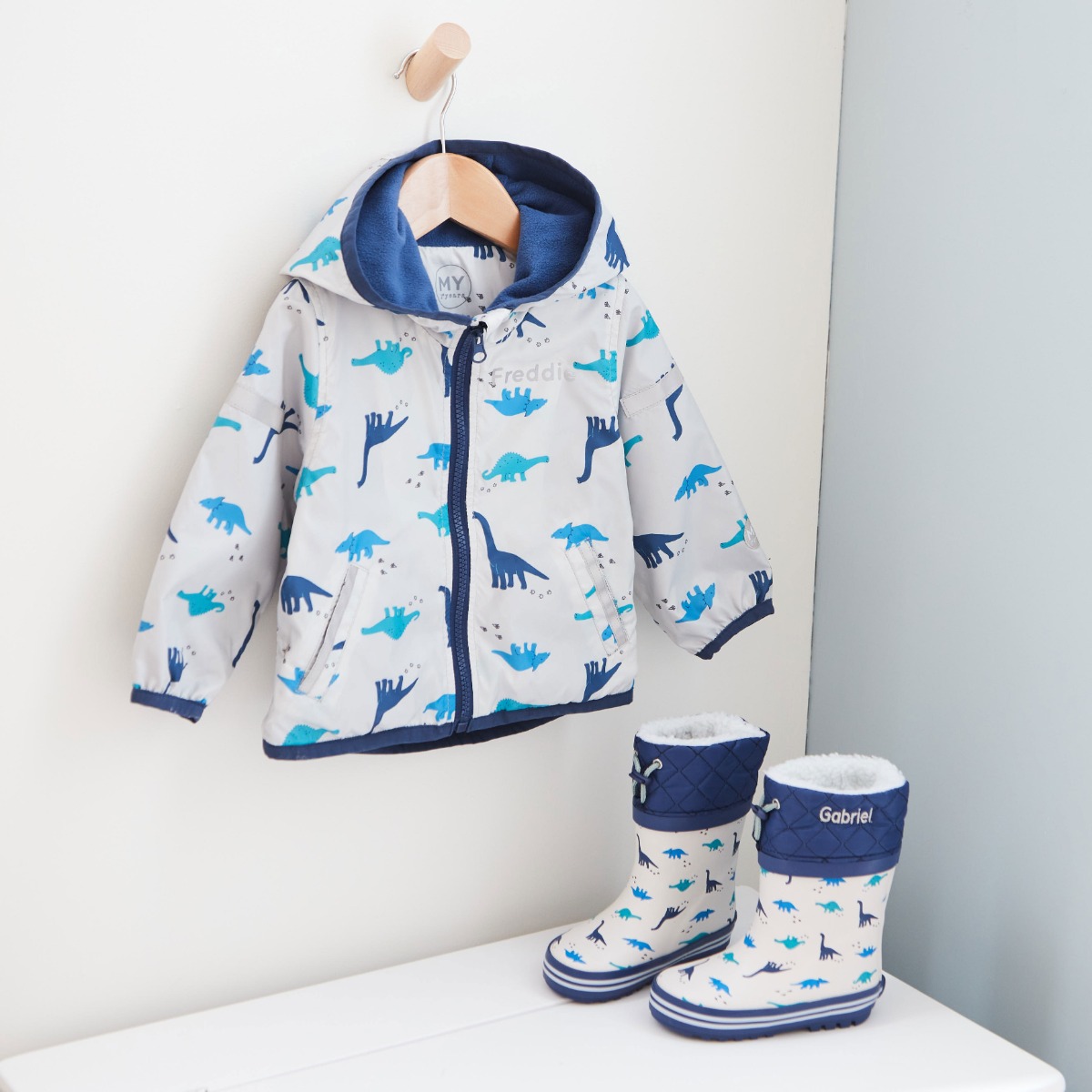 Personalised Dinosaur Rainy Day Set