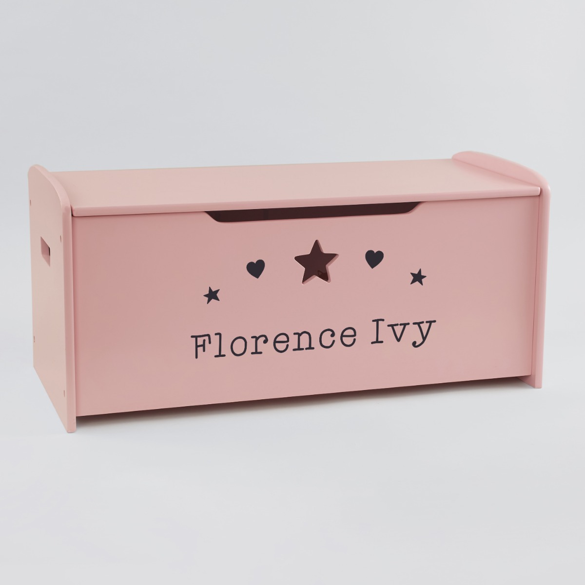 Personalised Large Hearts Design Toy Box